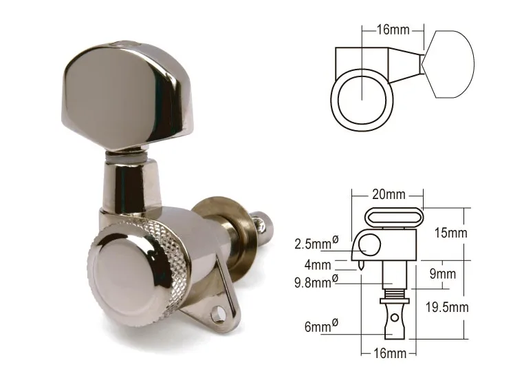 SCHALLER M6 Locking Chrome (3L+3R) 